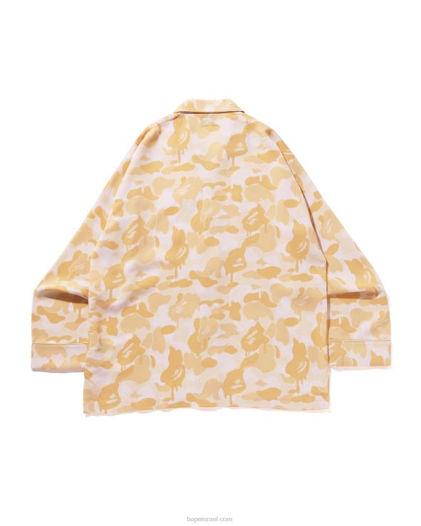 צבע שמנת A Bathing Ape 644LV301 גברים פיג'מת קמו שוקולד ולנטיין
