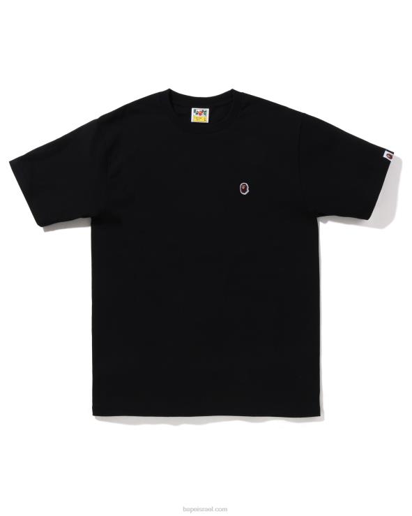 שָׁחוֹר A Bathing Ape 644LV31 גברים ראש טי נקודה אחת
