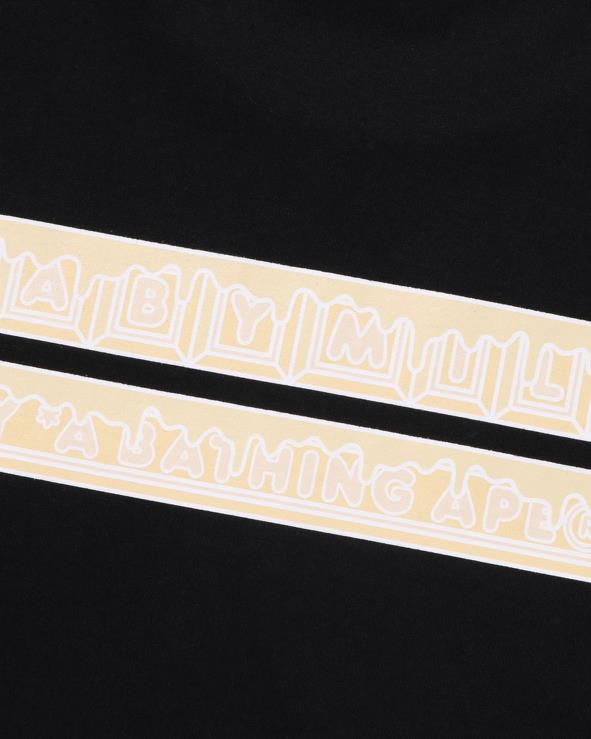 שָׁחוֹר A Bathing Ape 644LV311 גברים טי בייבי מילו שוקולד ולנטיין