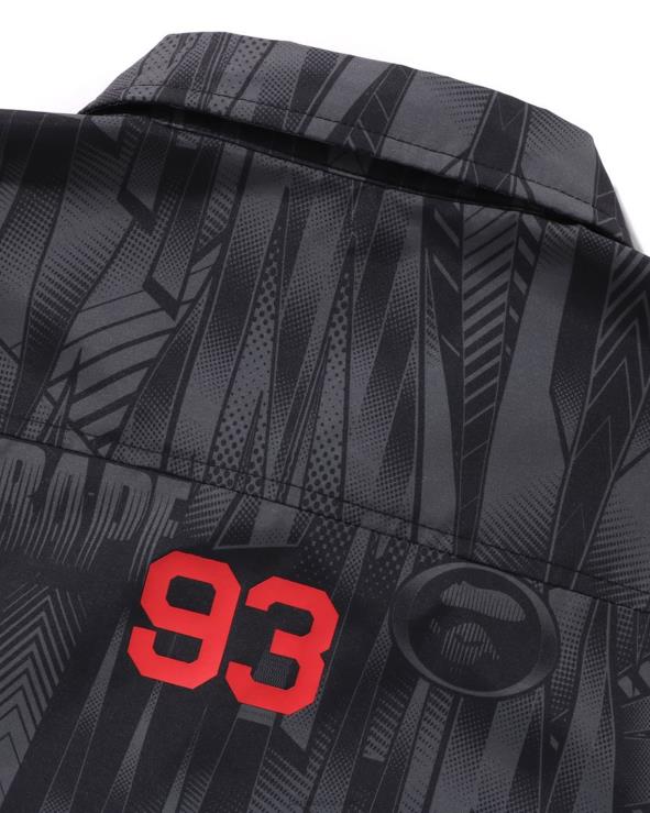 שָׁחוֹר A Bathing Ape 644LV313 גברים חולצת ספיד רייסר בכושר נינוח