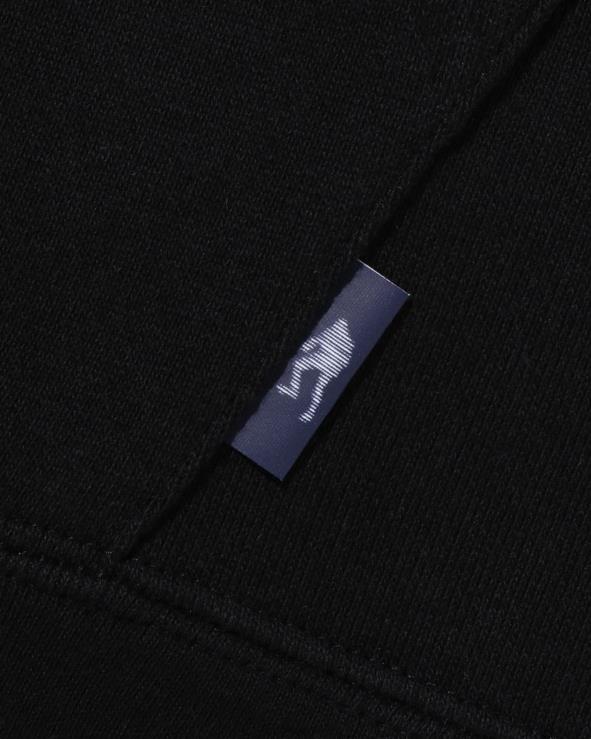 שָׁחוֹר A Bathing Ape 644LV315 גברים קפוצ'ון סוודר תפירה