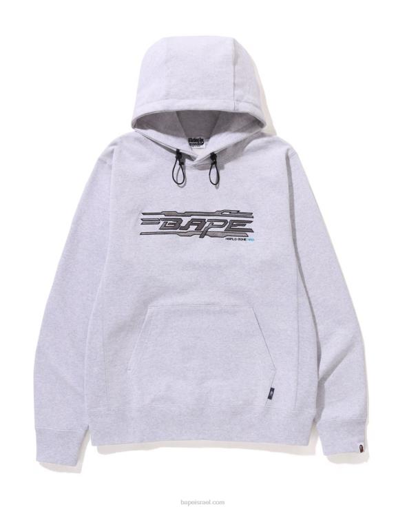 אפור A Bathing Ape 644LV316 גברים קפוצ'ון סוודר תפירה