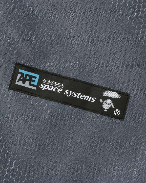 אפור A Bathing Ape 644LV318 גברים מעיל בומבר ripstop של חלת דבש