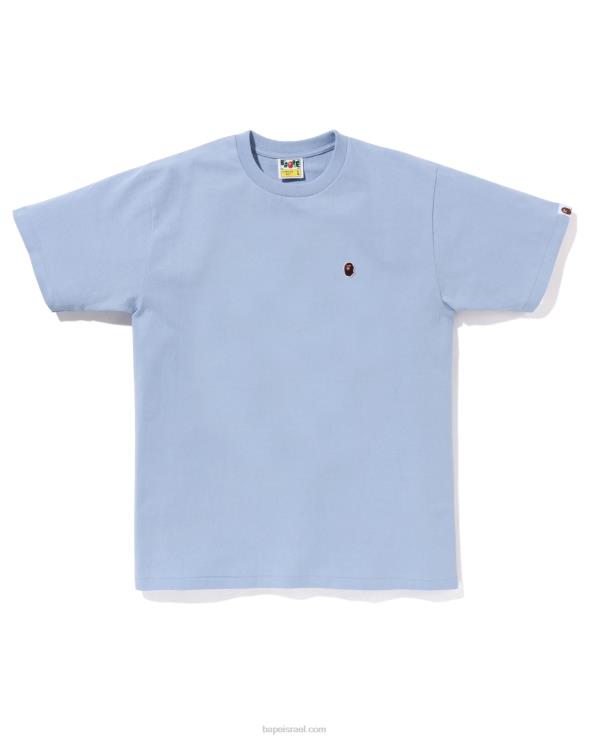 כחול בהיר A Bathing Ape 644LV32 גברים ראש טי נקודה אחת