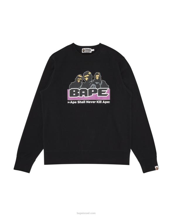 שָׁחוֹר A Bathing Ape 644LV320 גברים צוואר ארכיון