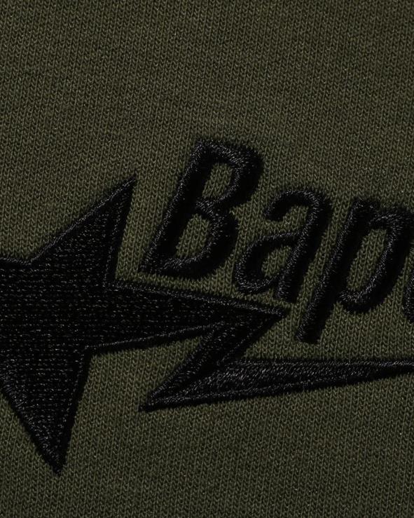צבא ירוק A Bathing Ape 644LV325 גברים צווארון צווארון בכושר רגוע לוגו