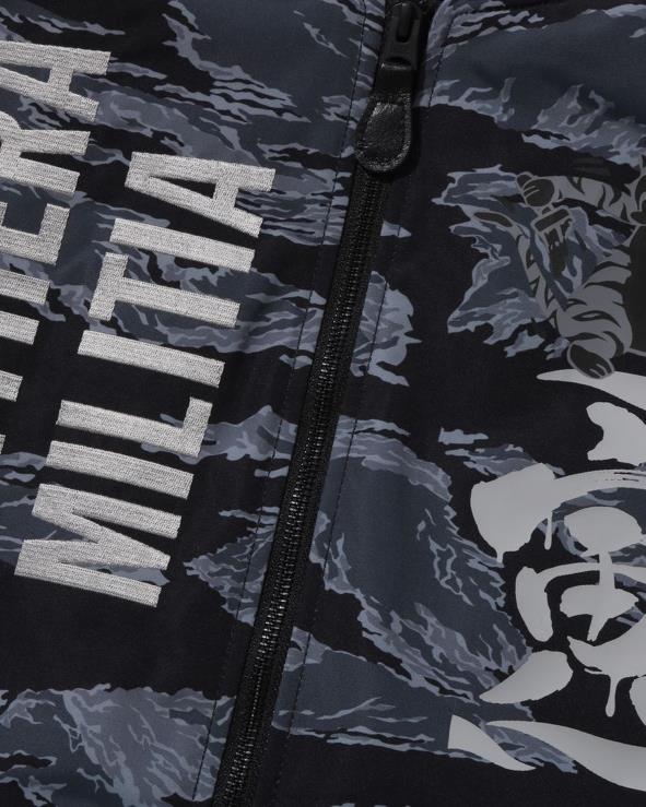 שָׁחוֹר A Bathing Ape 644LV326 גברים tiger camo long ma-1