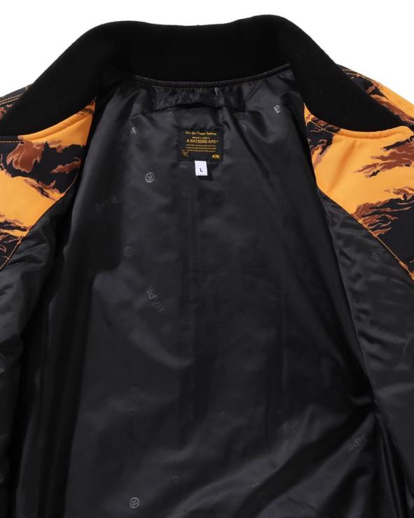 תפוז A Bathing Ape 644LV327 גברים tiger camo long ma-1