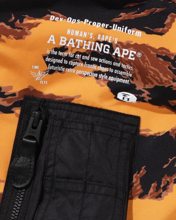 תפוז A Bathing Ape 644LV327 גברים tiger camo long ma-1