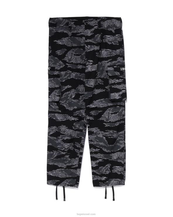שָׁחוֹר A Bathing Ape 644LV335 גברים מכנסיים צבאיים בגזרה רגועה
