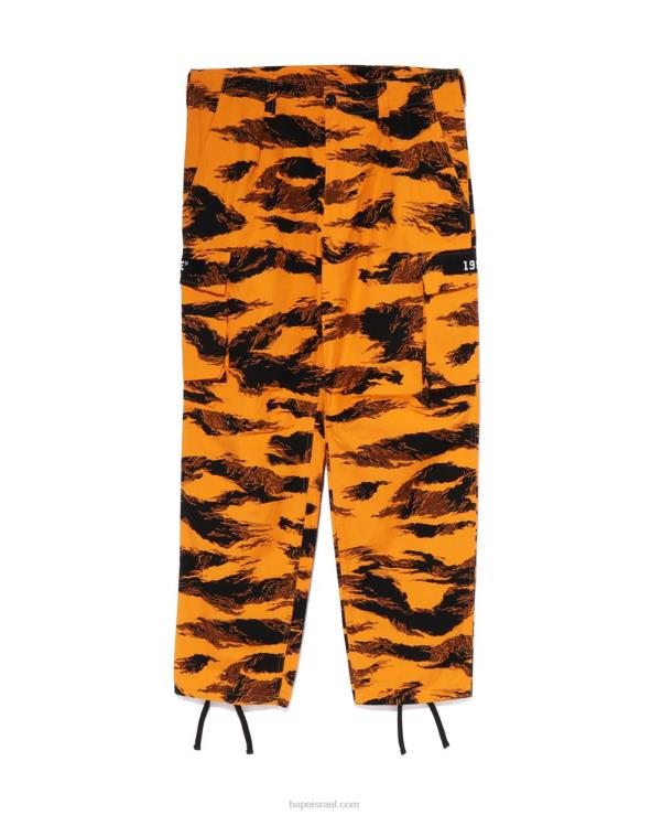 תפוז A Bathing Ape 644LV336 גברים מכנסיים צבאיים בגזרה רגועה