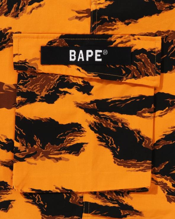 תפוז A Bathing Ape 644LV336 גברים מכנסיים צבאיים בגזרה רגועה