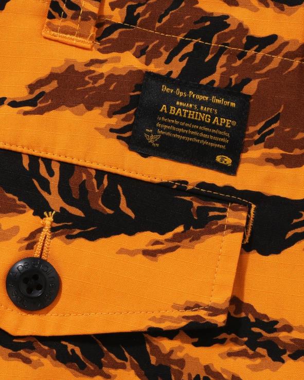 תפוז A Bathing Ape 644LV336 גברים מכנסיים צבאיים בגזרה רגועה