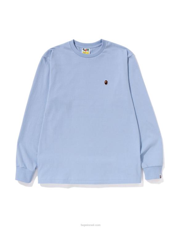 כחול בהיר A Bathing Ape 644LV338 גברים ראש טי נקודה אחת