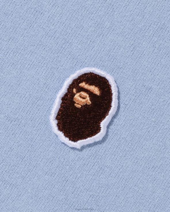 כחול בהיר A Bathing Ape 644LV338 גברים ראש טי נקודה אחת