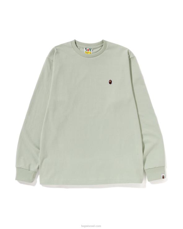 צבא ירוק A Bathing Ape 644LV339 גברים ראש טי נקודה אחת