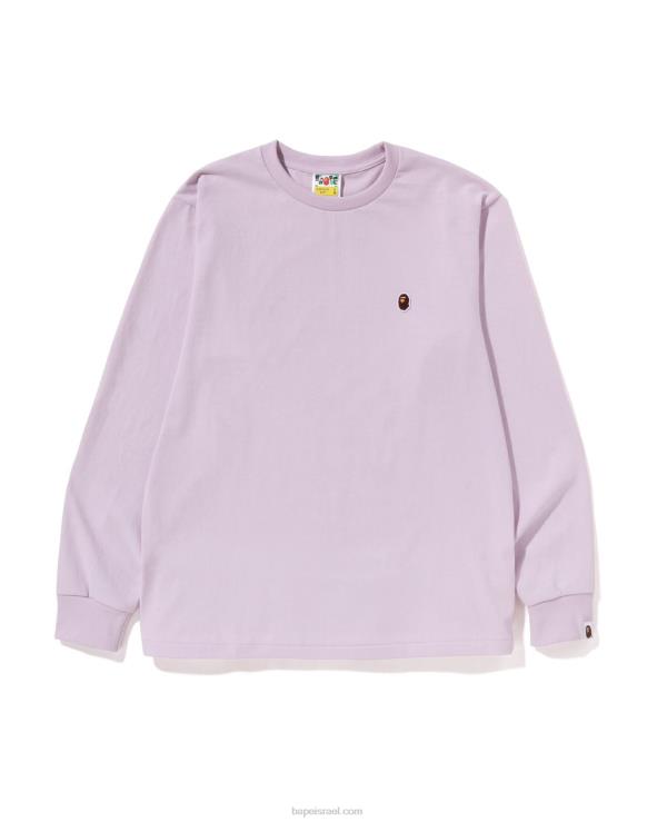 לִילָך A Bathing Ape 644LV340 גברים ראש טי נקודה אחת