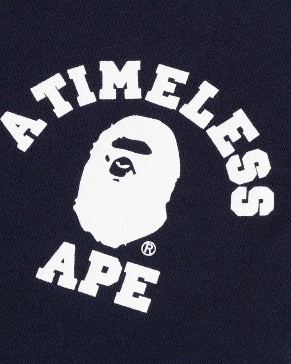 כחול כהה A Bathing Ape 644LV342 גברים x jjjjound מכנסי טרנינג מכללת