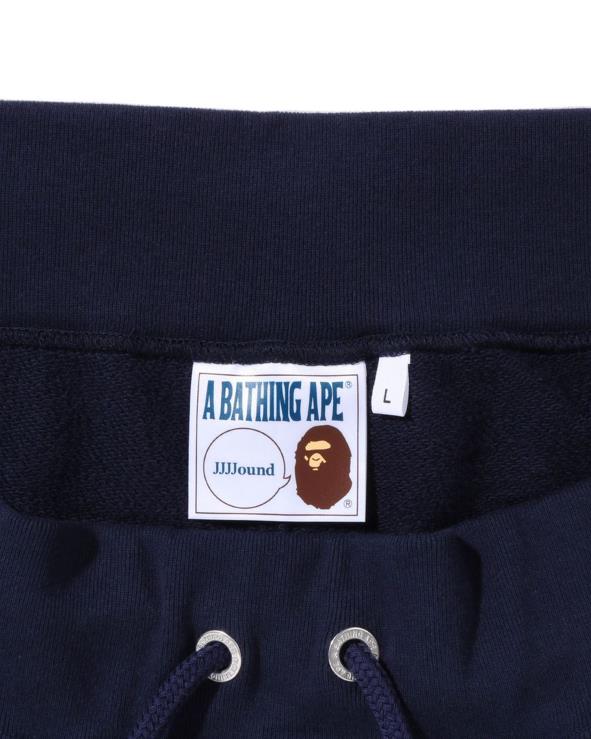 כחול כהה A Bathing Ape 644LV342 גברים x jjjjound מכנסי טרנינג מכללת