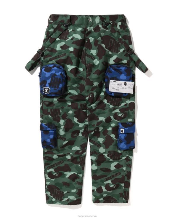 צבא ירוק A Bathing Ape 644LV348 גברים x undftd color camo מכנסי כיס רב פאוץ'