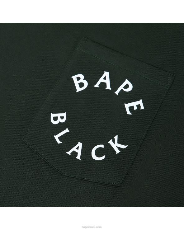 ג'ונגל עמוק A Bathing Ape 644LV351 גברים טי שרוול ארוך בהדפס לוגו