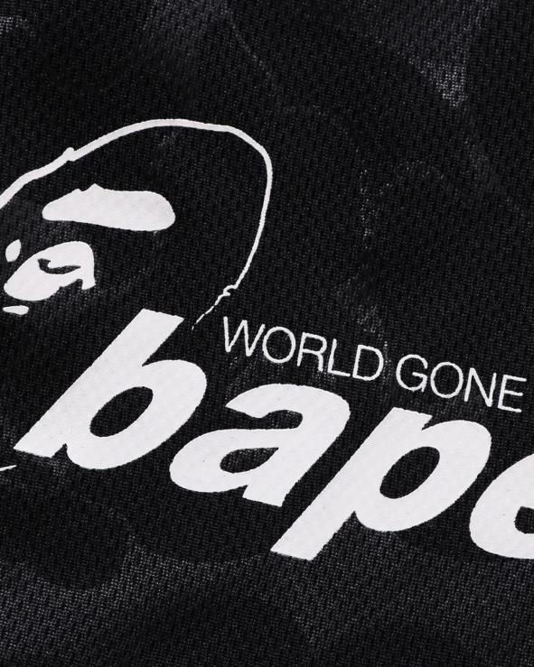 שָׁחוֹר A Bathing Ape 644LV355 גברים מכנסי משחק כדורגל קצרים