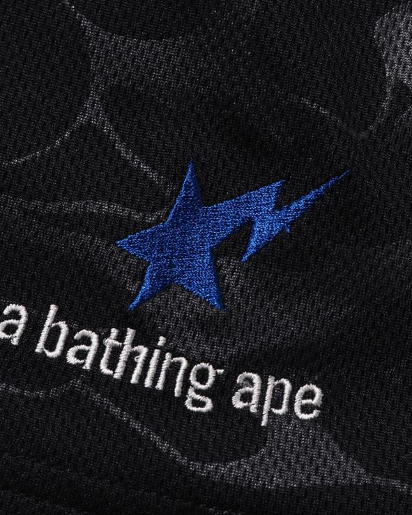 שָׁחוֹר A Bathing Ape 644LV355 גברים מכנסי משחק כדורגל קצרים