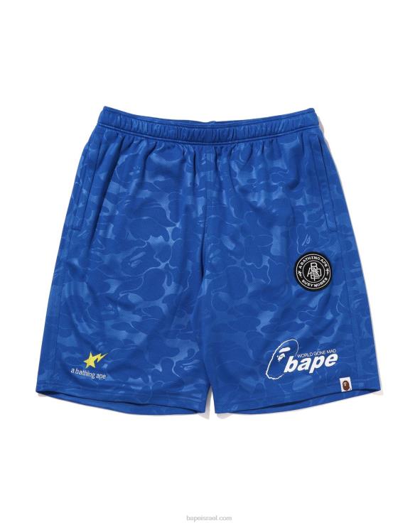 כְּחוֹל A Bathing Ape 644LV356 גברים מכנסי משחק כדורגל קצרים