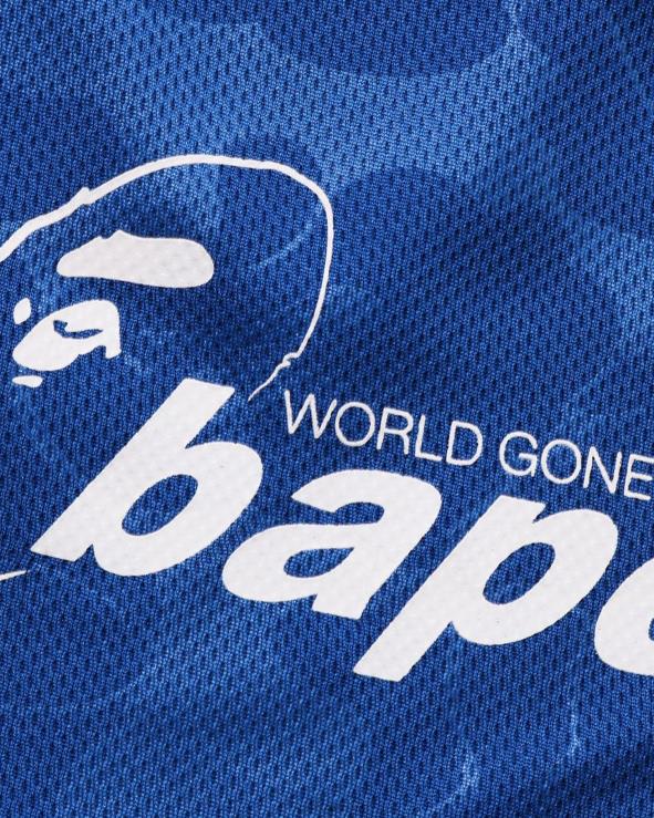 כְּחוֹל A Bathing Ape 644LV356 גברים מכנסי משחק כדורגל קצרים