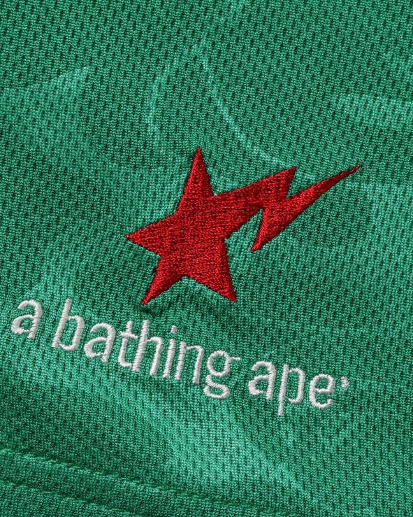 מנטה A Bathing Ape 644LV357 גברים מכנסי משחק כדורגל קצרים