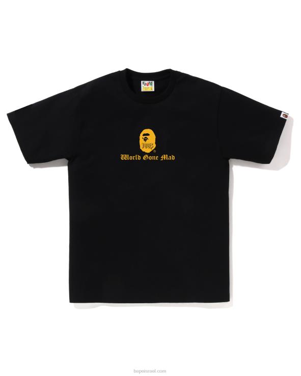 שָׁחוֹר A Bathing Ape 644LV36 גברים טי לוגו