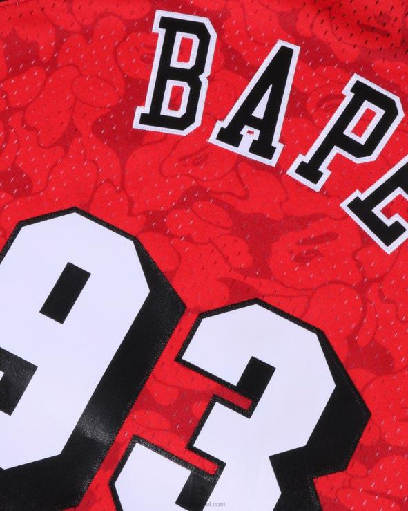 אדום בהיר A Bathing Ape 644LV364 גברים גופיית x m&n miami heat jersey