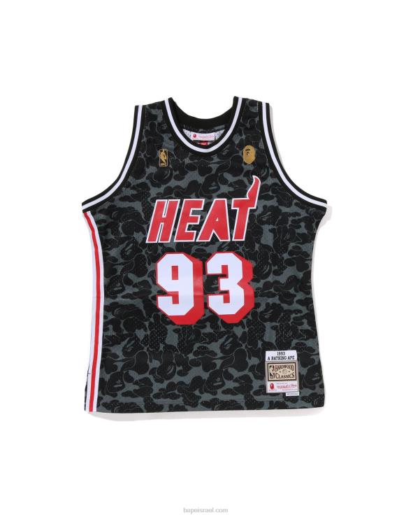 שָׁחוֹר A Bathing Ape 644LV365 גברים גופיית x m&n miami heat jersey
