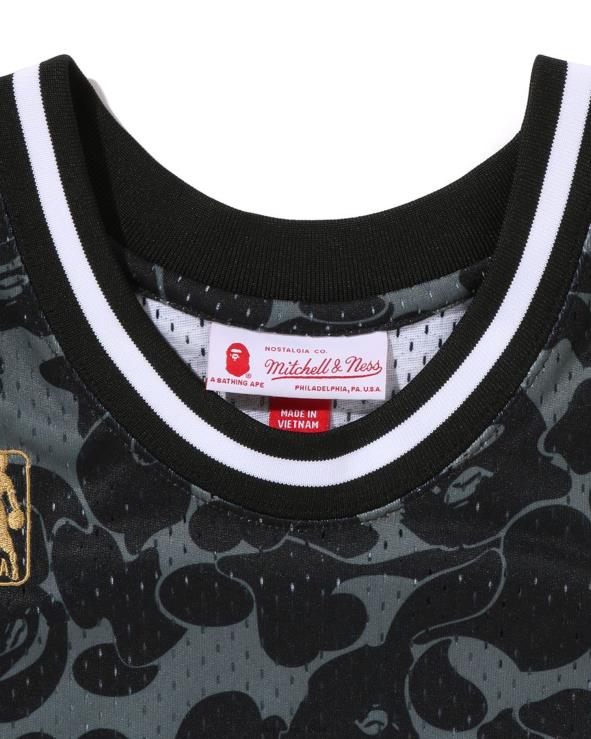 שָׁחוֹר A Bathing Ape 644LV365 גברים גופיית x m&n miami heat jersey