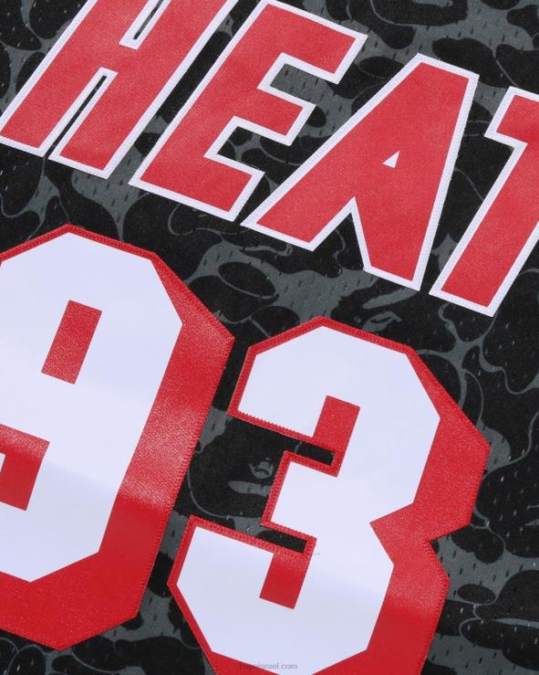 שָׁחוֹר A Bathing Ape 644LV365 גברים גופיית x m&n miami heat jersey