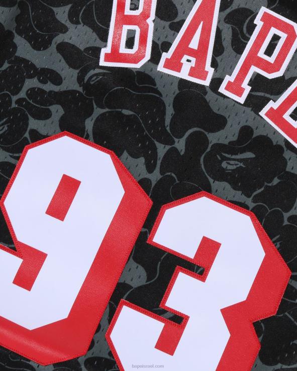 שָׁחוֹר A Bathing Ape 644LV365 גברים גופיית x m&n miami heat jersey
