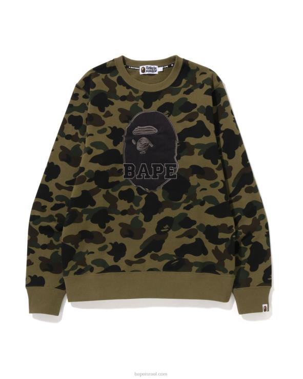 צבא ירוק A Bathing Ape 644LV366 גברים צווארון צוואר ראשון