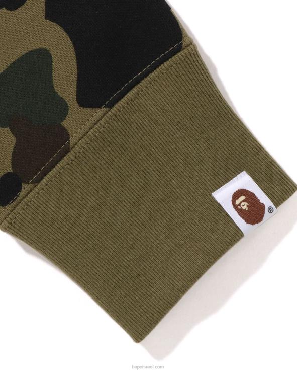 צבא ירוק A Bathing Ape 644LV366 גברים צווארון צוואר ראשון