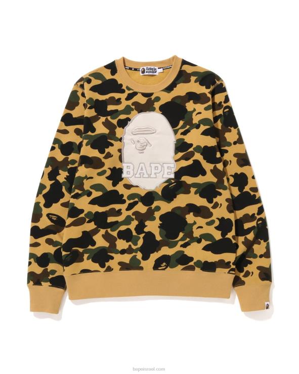 צהוב A Bathing Ape 644LV367 גברים צווארון צוואר ראשון