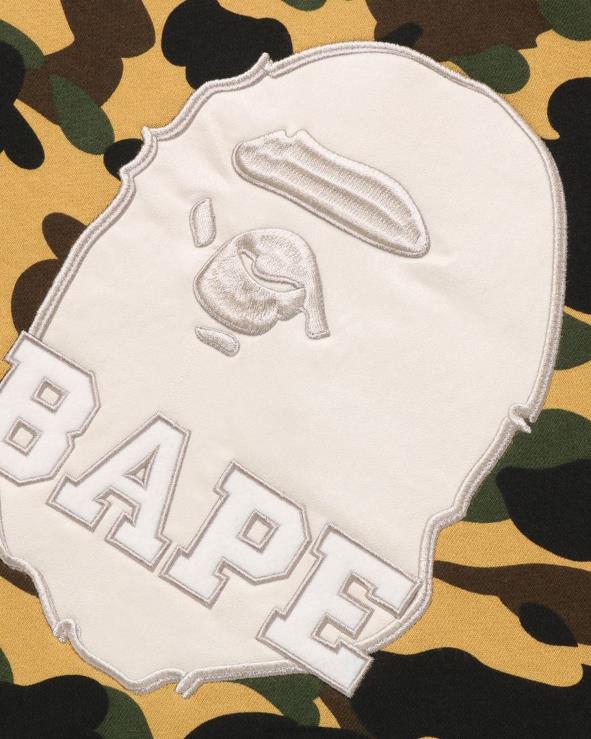 צהוב A Bathing Ape 644LV367 גברים צווארון צוואר ראשון