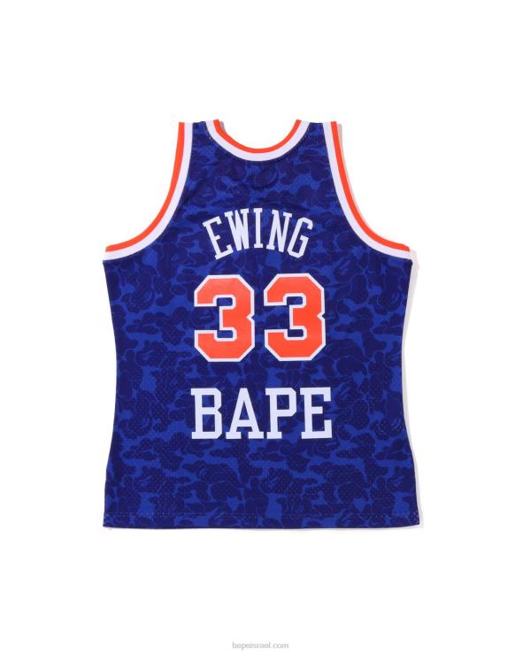 כְּחוֹל A Bathing Ape 644LV374 גברים גופיית x m&n ניו יורק ניקס