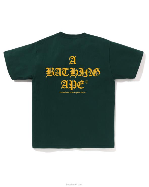 ג'ונגל עמוק A Bathing Ape 644LV37 גברים טי לוגו