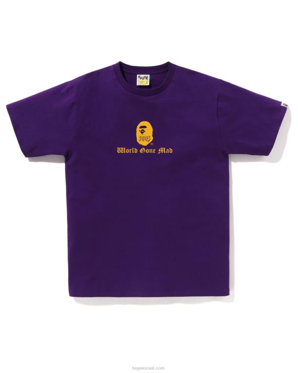 סָגוֹל A Bathing Ape 644LV38 גברים טי לוגו