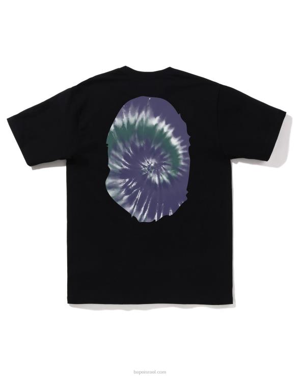 שָׁחוֹר A Bathing Ape 644LV380 גברים tie-dye ראש גדול טי
