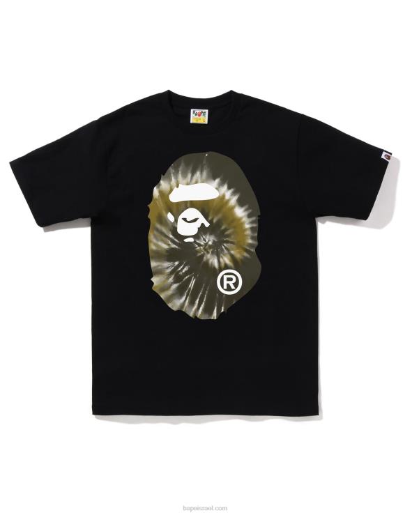 שָׁחוֹר A Bathing Ape 644LV381 גברים tie-dye ראש גדול טי