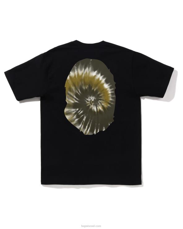 שָׁחוֹר A Bathing Ape 644LV381 גברים tie-dye ראש גדול טי