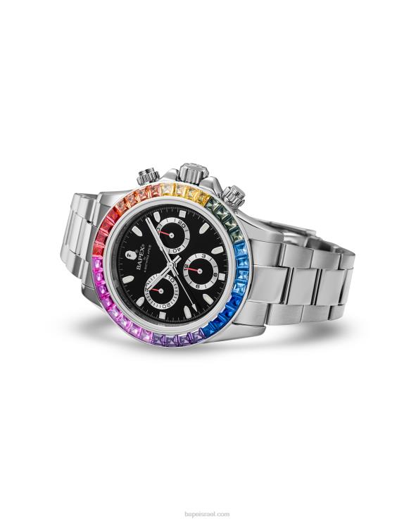 כסף A Bathing Ape 644LV383 גברים אבן קריסטל מסוג 4
