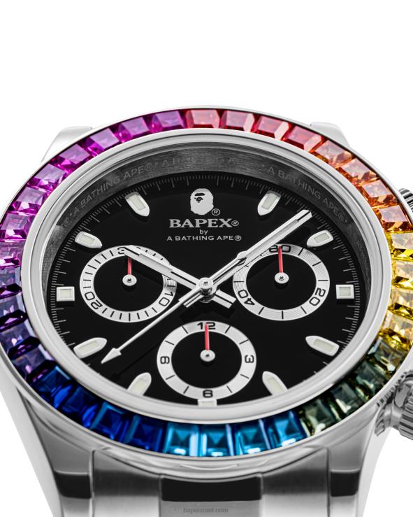 כסף A Bathing Ape 644LV383 גברים אבן קריסטל מסוג 4