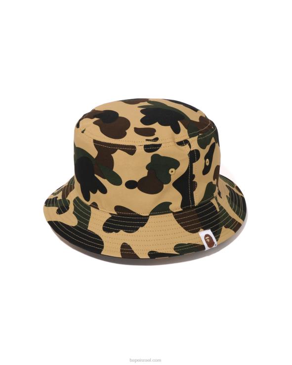 חָקִי A Bathing Ape 644LV385 גברים כובע דלי קאמו ראשון
