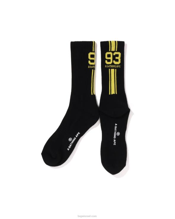 שָׁחוֹר A Bathing Ape 644LV386 גברים גרבי ספורט